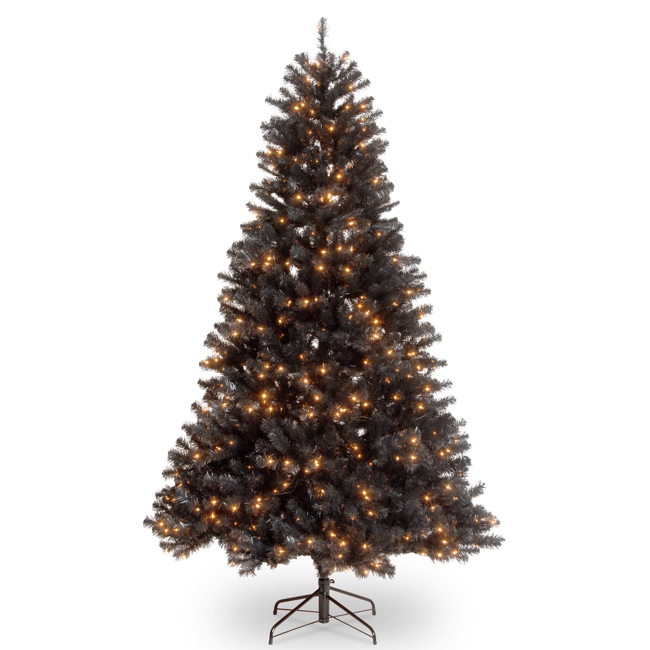 7 ft. Pre-Lit North Valley&#xAE; Black Spruce Artificial Christmas Tree, Clear Lights